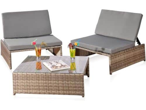 Tuinset Ligbed - Lounger Stoel - Buiten Ontspannen - 3-in-1