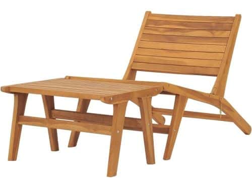 Tuinstoel met Voetensteun - Terrasstoel Lounger - Buiten Ontspannen