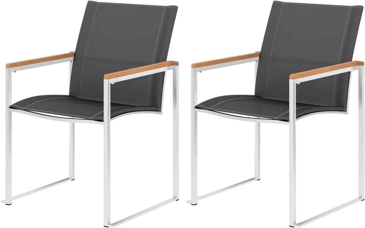 tuinstoelen 2 stk buitenstoelen stapelbaar ontspannen buiten zitten