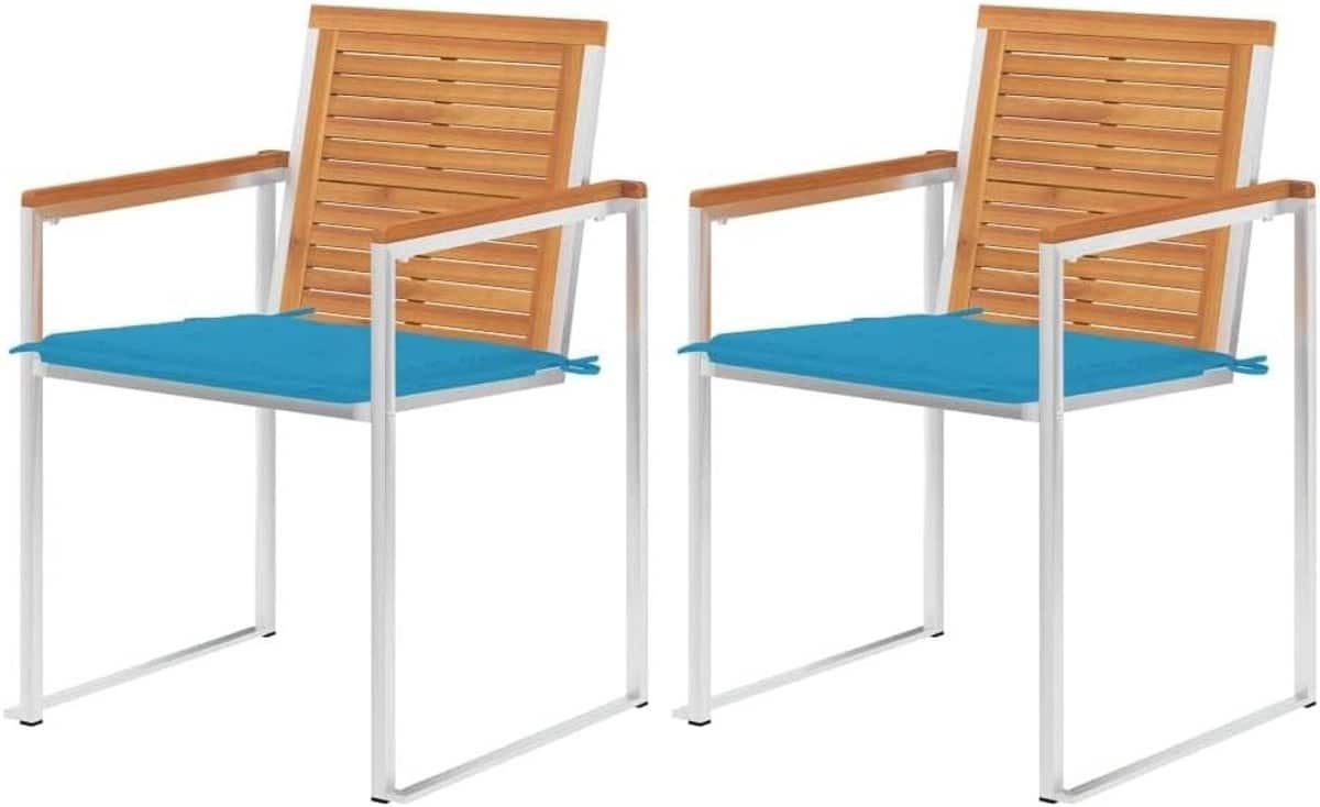 tuinstoelen 2 stuks buitenstoelen hout buiten dineren relaxen