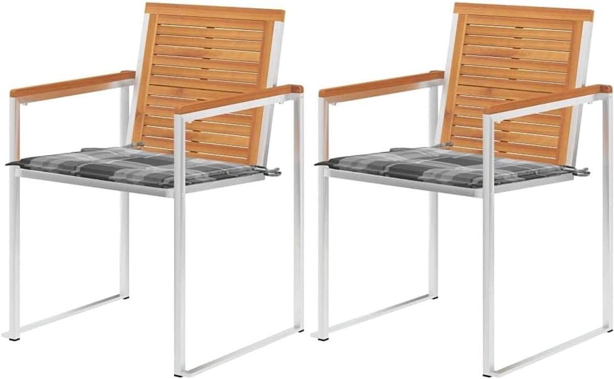 tuinstoelen 2 stuks buitenstoelen kussens buiten dineren relaxen