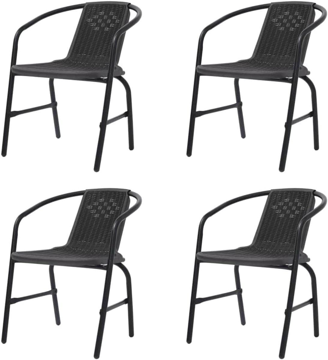 tuinstoelen 4 stuks buitenstoelen rotanlook buiten ontspannen