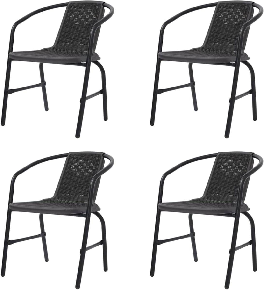 tuinstoelen 4 stuks kunststof rotan buiten dineren