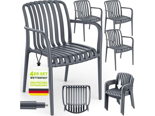 Tuinstoelen Stapelbaar - Outdoor Terrasstoelen - Genieten Buiten - Met