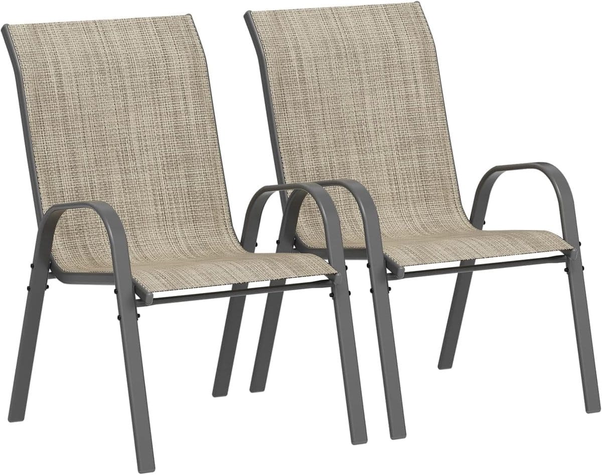 tuinstoelen stapelbaar terrasstoelen hoge rug buiten ontspannen