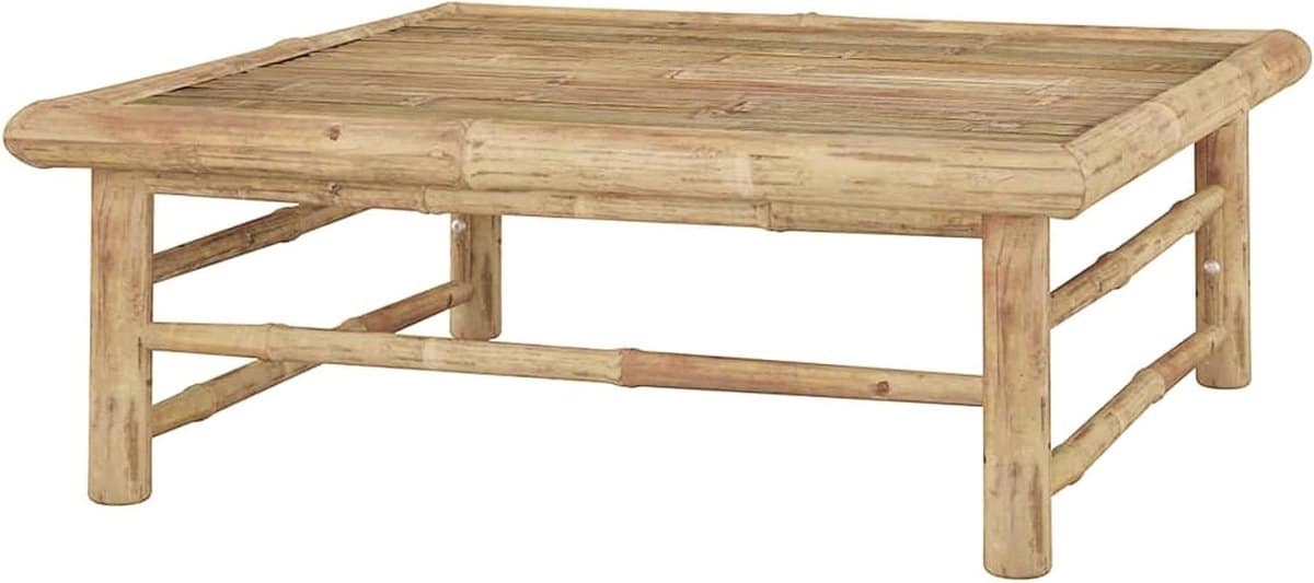 tuintafel bamboe bijzettafel buiten genieten van het weer