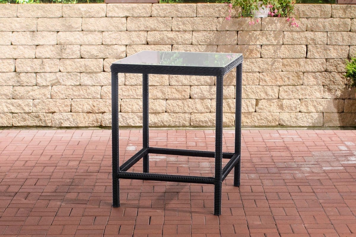 tuintafel deluxe bartafel donkergrijs/grijs tuintafel kunststof