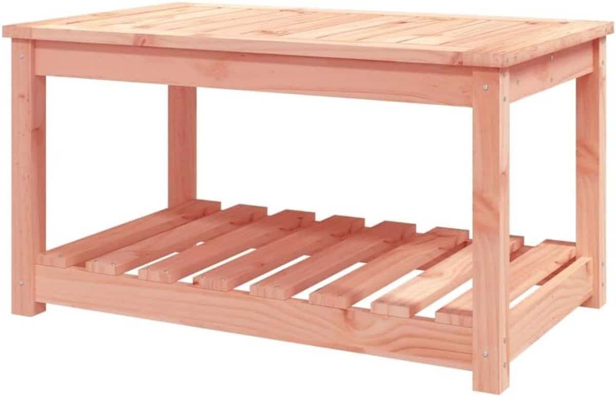tuintafel douglas houten bijzettafel buiten eten met