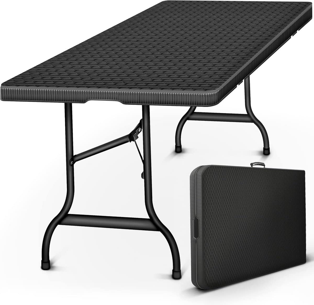 tuintafel inklapbaar klaptafel buffet feestelijke bijeenkomsten rotanlook