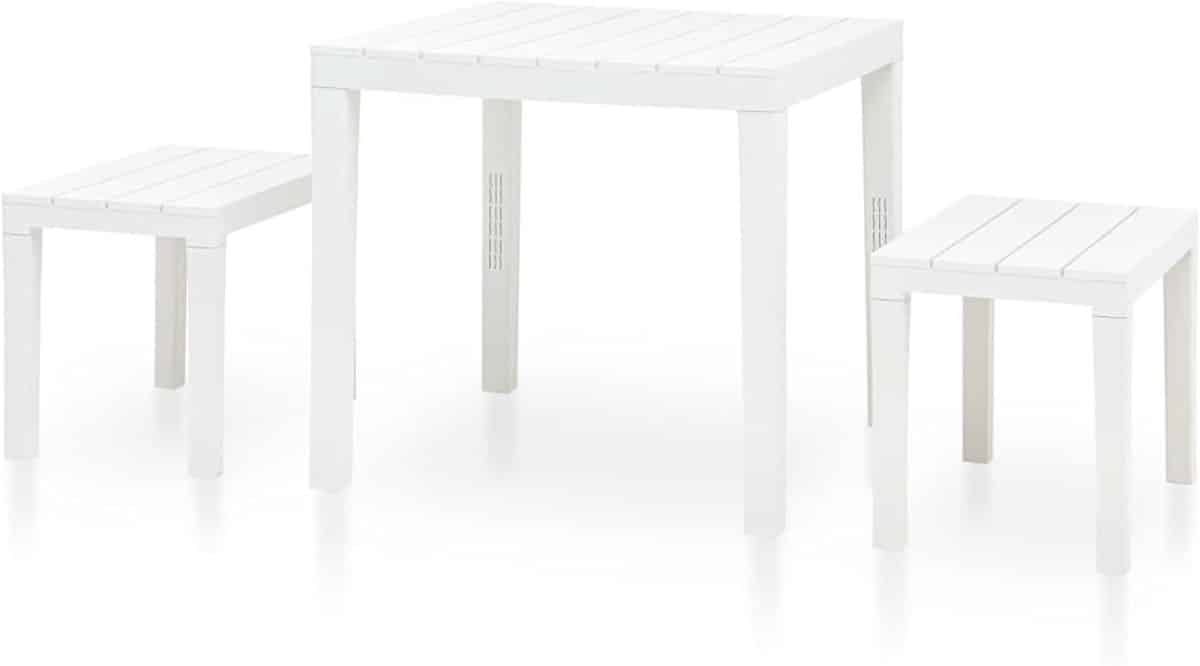 tuintafel met banken balkonset tuin buiten dineren