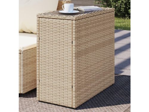 Tuintafel met glasplaat - Bijzettafel buiten - Genieten van de
