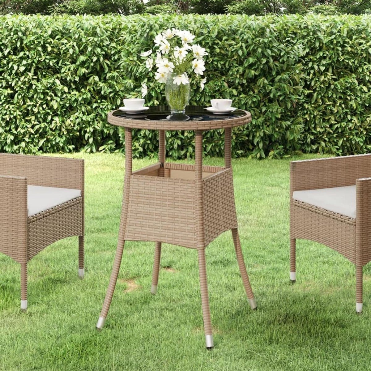 tuintafel polyrotan terrastafel bijzettafel buiten genieten gehard