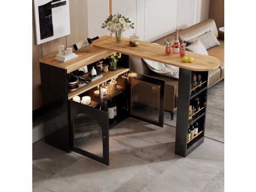 Uitschuifbare Bartafel - Eettafel met Opbergruimte - Ruimte Optimaliseren