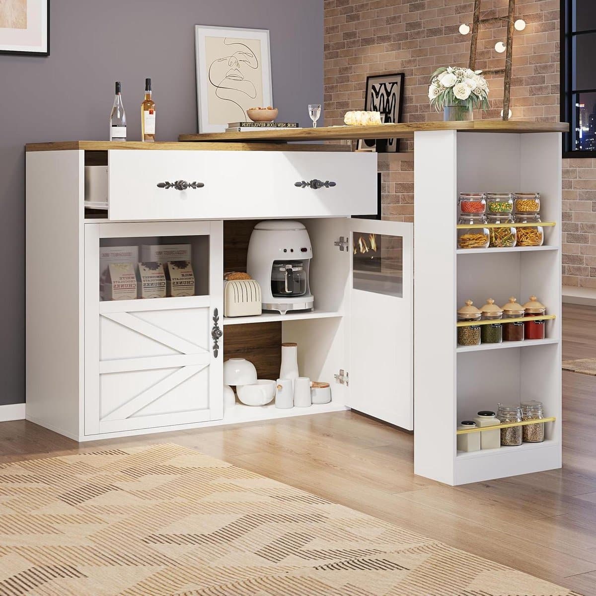 uittrekbare bartafel eetbar keuken flexibel gebruik 360