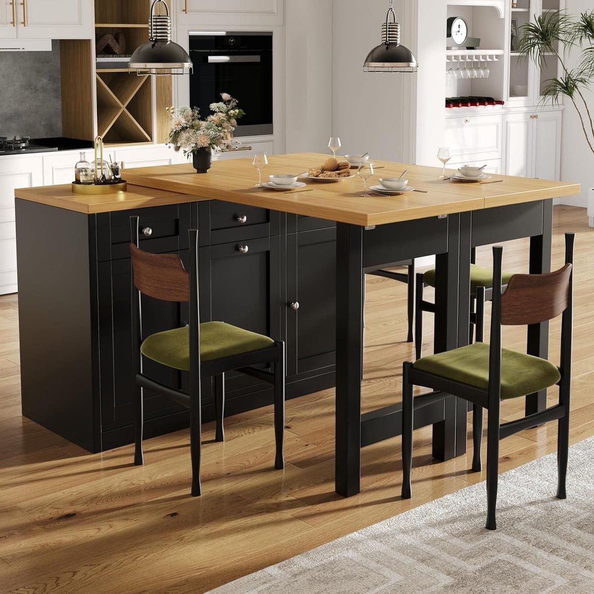 uittrekbare bartafel inklapbare eettafel kleine woning met