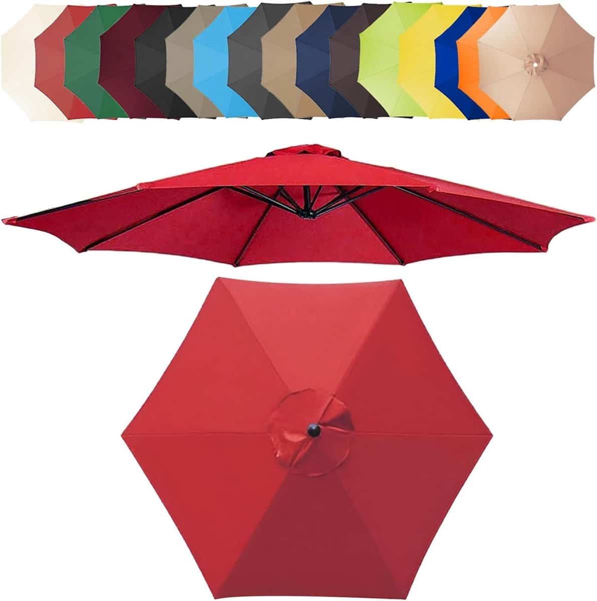uv 50+ wasbare ronde parasolhoes voor terrasparasol van 350/300/270/250/230/200 cm