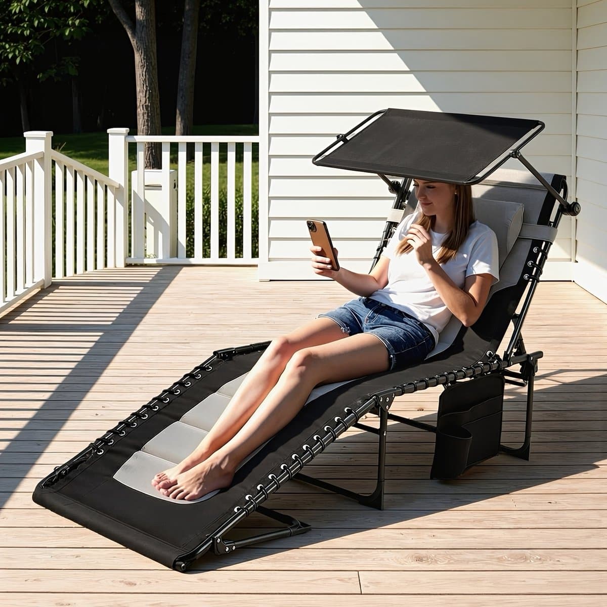 veldbed ligbed voor in de tuin en zwembad set van