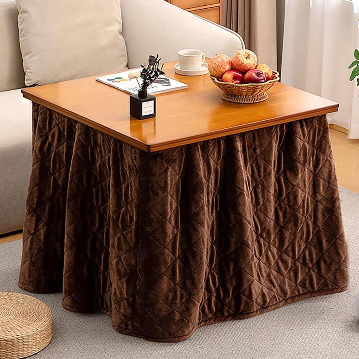 verwarmde kotatsu tafel japanse tafel winter warmte