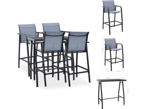 vidaXL Barset - Barsets - Tuinbarset - Tuinbarsets - 5-delige