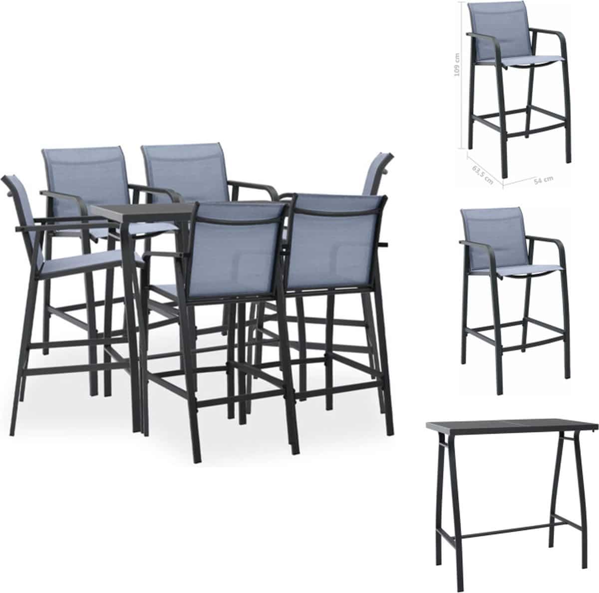 vidaxl barset barsets tuinbarset tuinbarsets 7 delige
