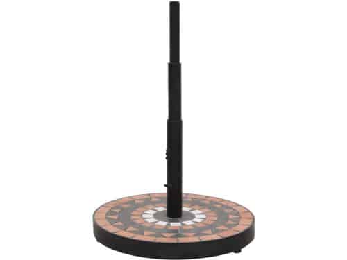 vidaXL Parasolvoet - Rond - 12 kg - Terracotta/Wit Parasoll
