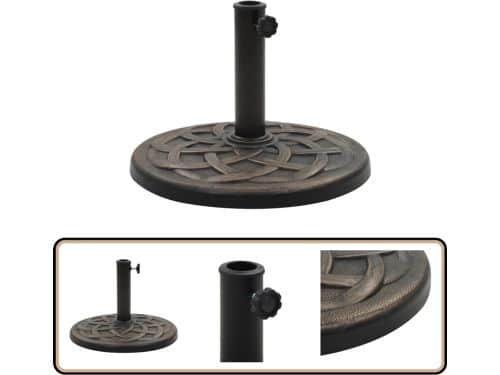 vidaXL Parasolvoet - Rond - 19 kg - Bronskleurig Parasollvoet
