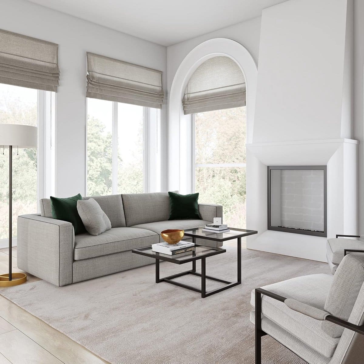 vierkante salontafel zwart brons 43 inch moderne bijzettafel woonkamer