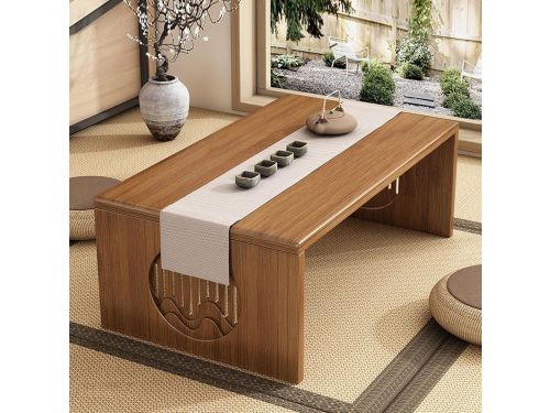 Vloertafel Bamboe - Meditatietafel Klaptafel - Thee Drinken Werken
