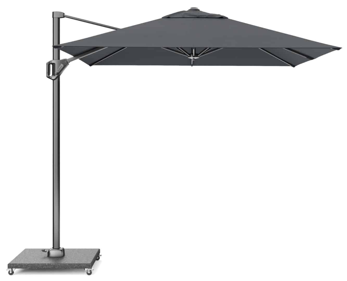 voyager t1 250×250 cm antraciet zweefparasol zonwering platinum platinum