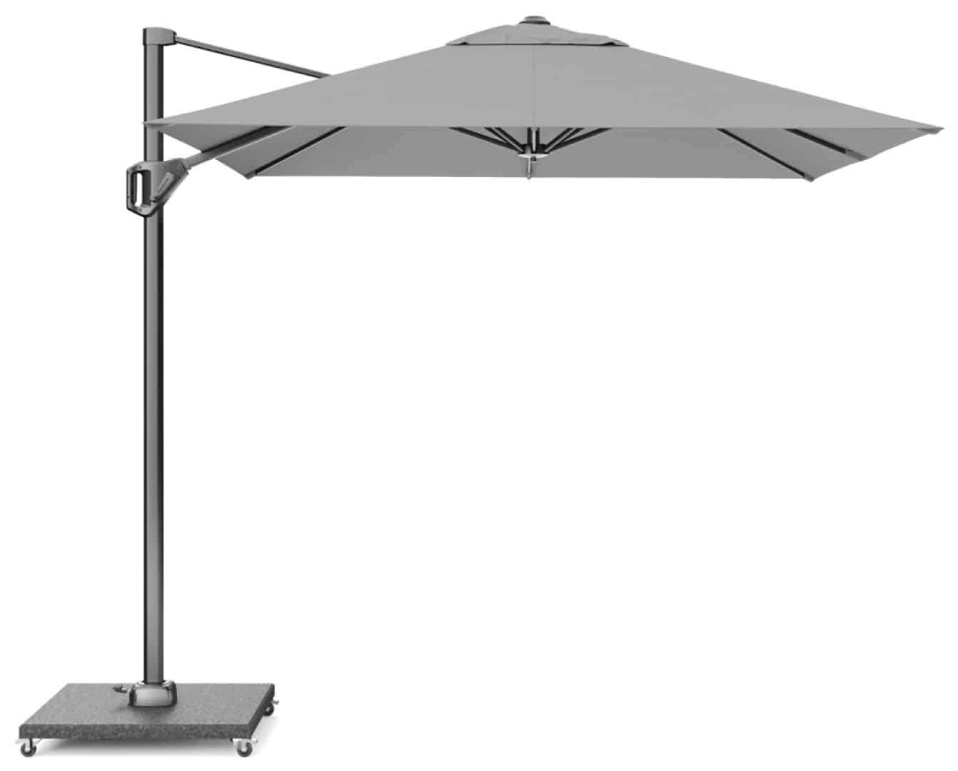 voyager t1 250×250 cm lichtgrijs zweefparasol zonwering platinum platinum