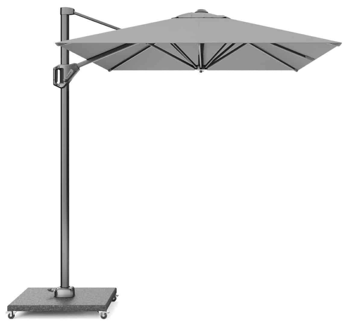 voyager t1 300×200 cm lichtgrijs zweefparasol zonwering platinum platinum