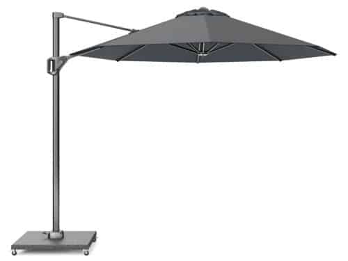 Voyager T1 dia. 300 cm antraciet zweefparasol zonwering Platinum - Platinum