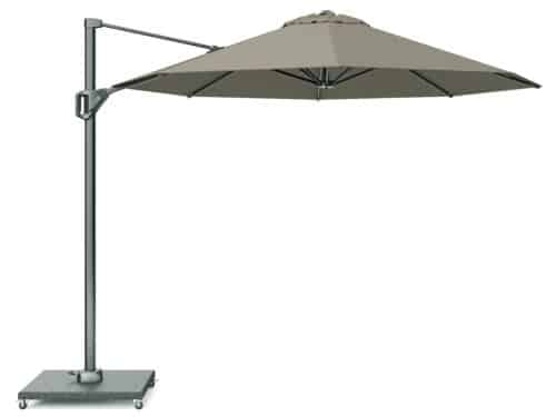 Voyager T1 dia. 300 cm taupe zweefparasol zonwering Platinum - Platinum