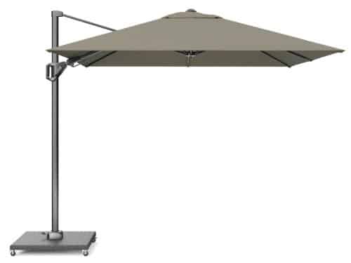 Voyager T2 270x270 taupe zweefparasol zonwering Platinum - Platinum