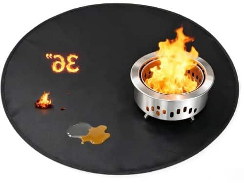 Vuurkorfmat Rond - Barbecuemat Dubbelzijdig - Buiten Koken - Hittebestendig