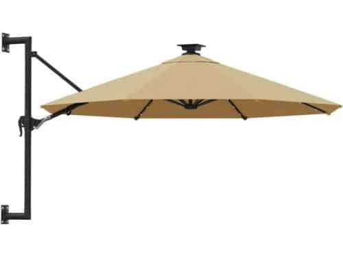 Wandparasol - Zweefparasol Balkon - Zonwering Buiten - Geïntegreerde Ledlampen