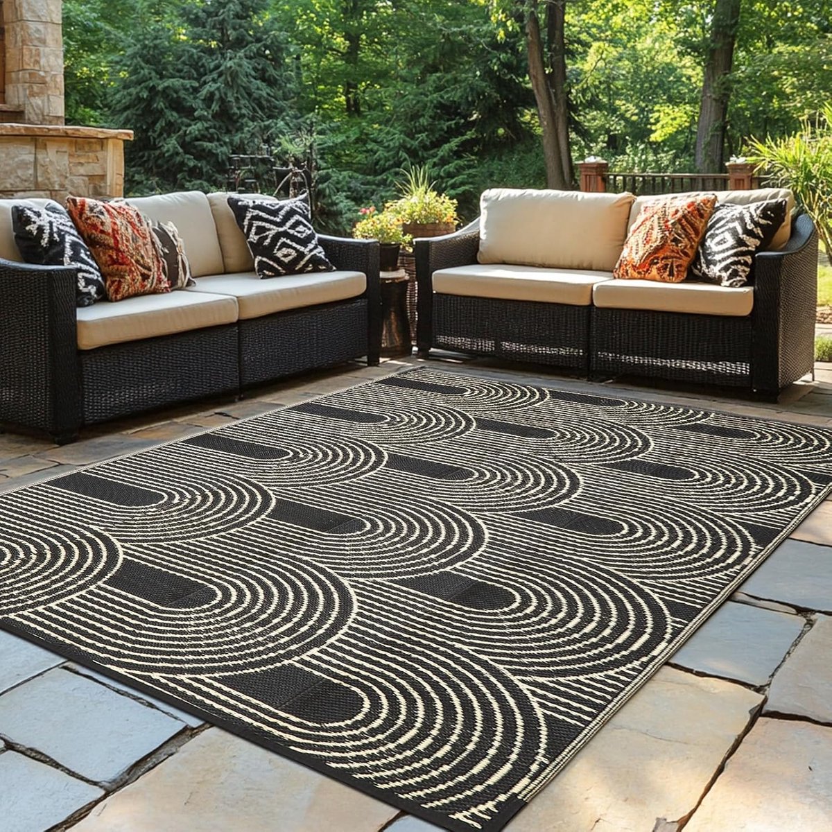 waterdicht buitenkleed plastic tuinmat terras en strand
