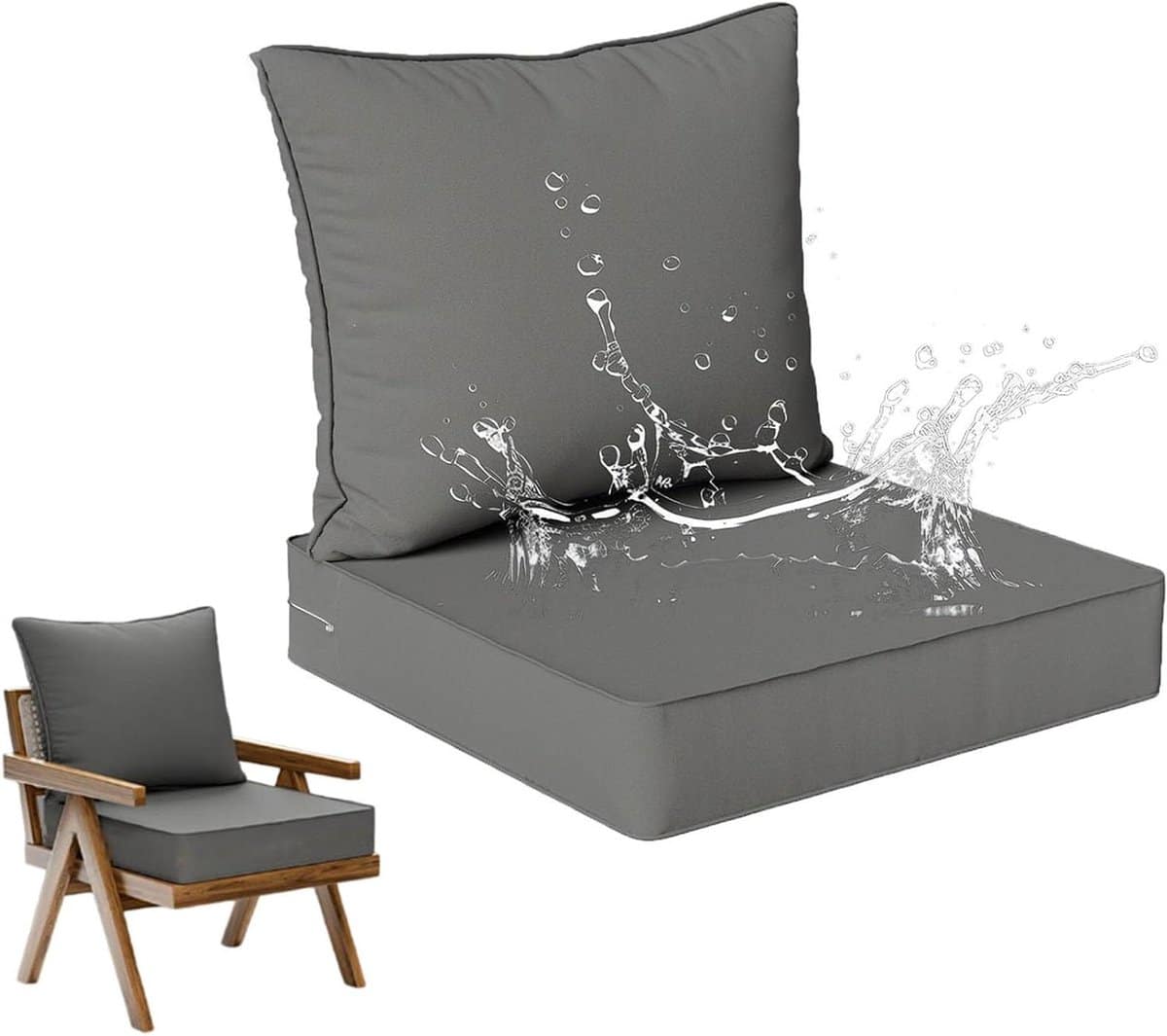 waterdichte kussenset tuinkussens zitkussens buiten zitten ergonomisch