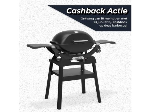 Weber Q 2200N Gas BBQ met stand Barbecue Q2200N Werkblad Zwart Onderstel Black Frame