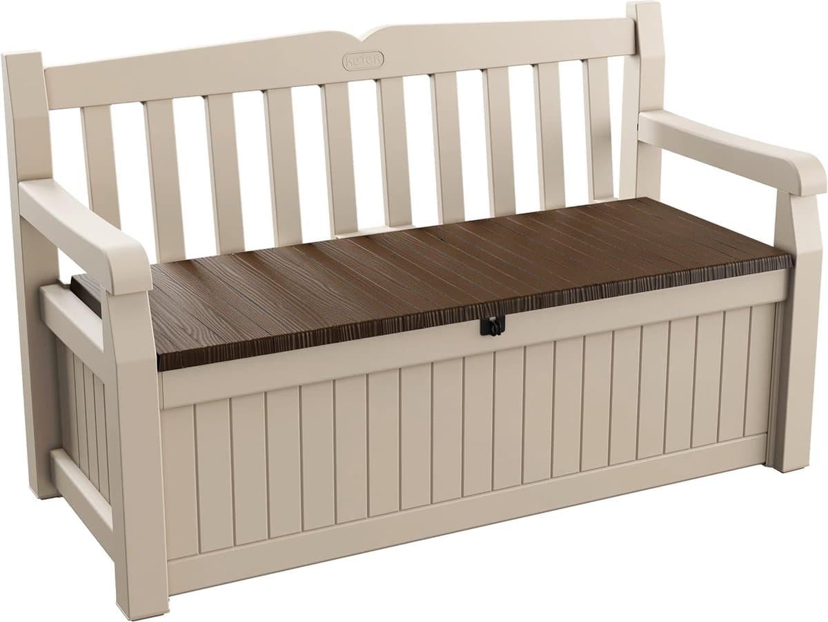 zitbank eden voor balkon en tuin met geïntegreerde opbergruimte bruin/beige