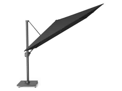 Zweefparasol Challenger T1 3x3 meter Zwart zonwering Platinum - Platinum