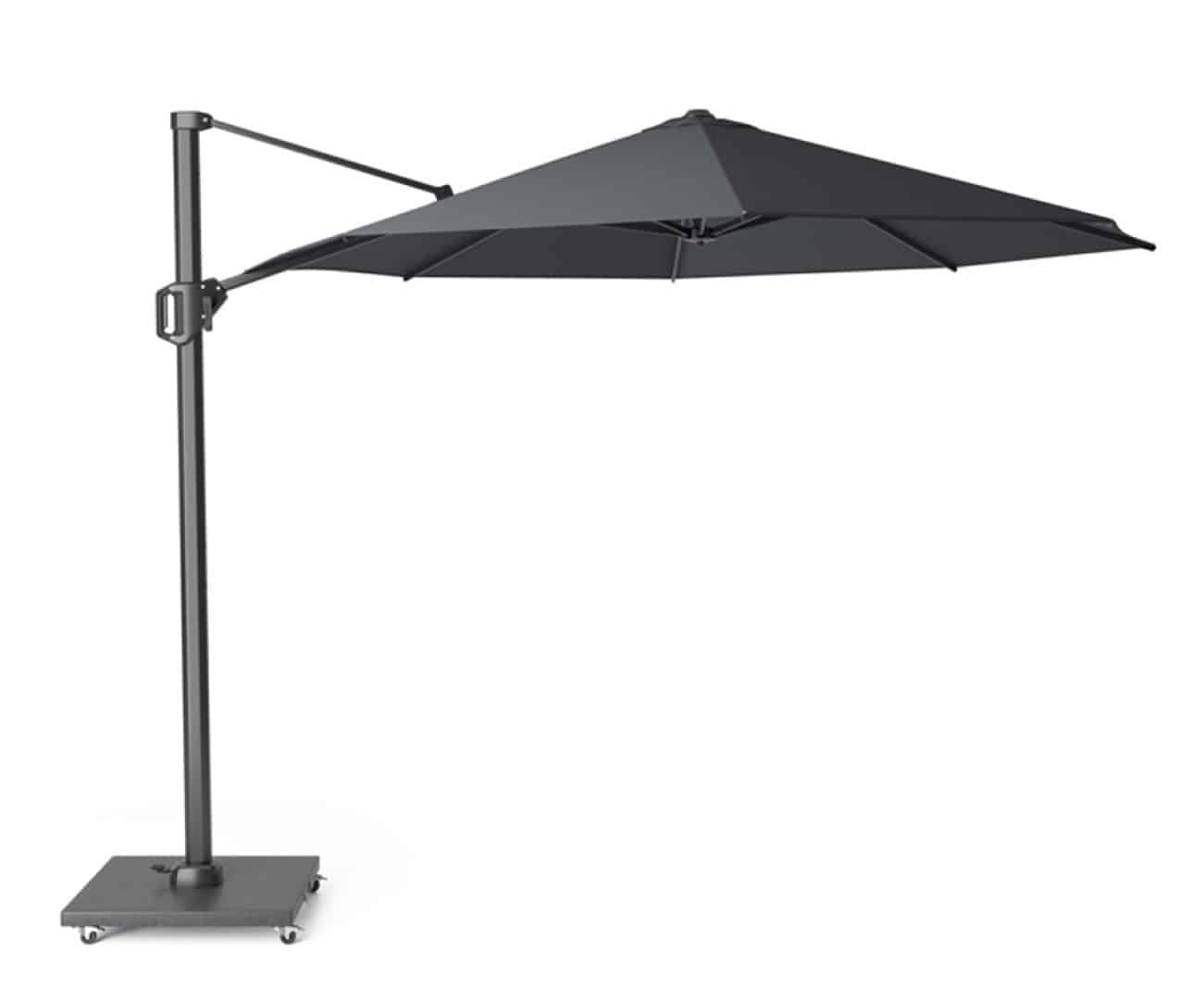 zweefparasol challenger t1 dia. 3,5 meter antraciet zonwering platinum platinum