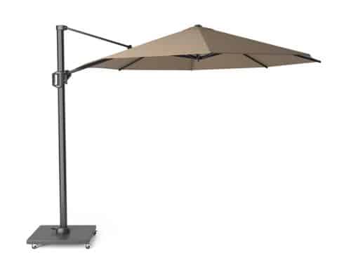 Zweefparasol Challenger T1 dia. 3,5 meter taupe zonwering Platinum - Platinum