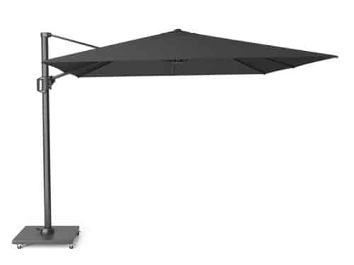 Zweefparasol Challenger T1 premium 3x3 meter Faded Black zonwering Platinum - Platinum