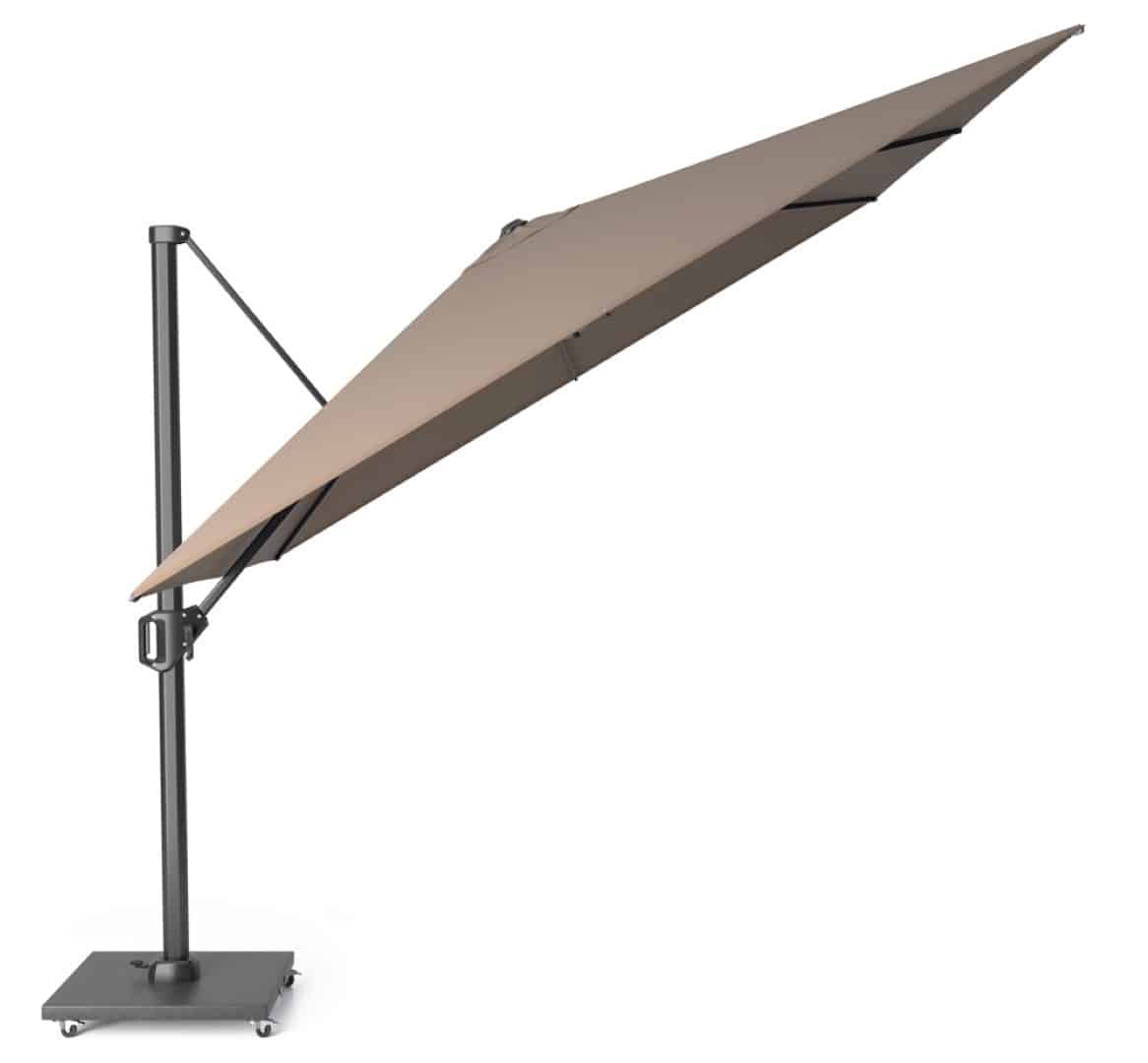 zweefparasol challenger t1 premium 3×3 meter havana zonwering platinum platinum