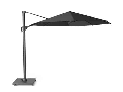 Zweefparasol Challenger T1 premium dia. 3,5 meter Faded Black zonwering Platinum - Platinum