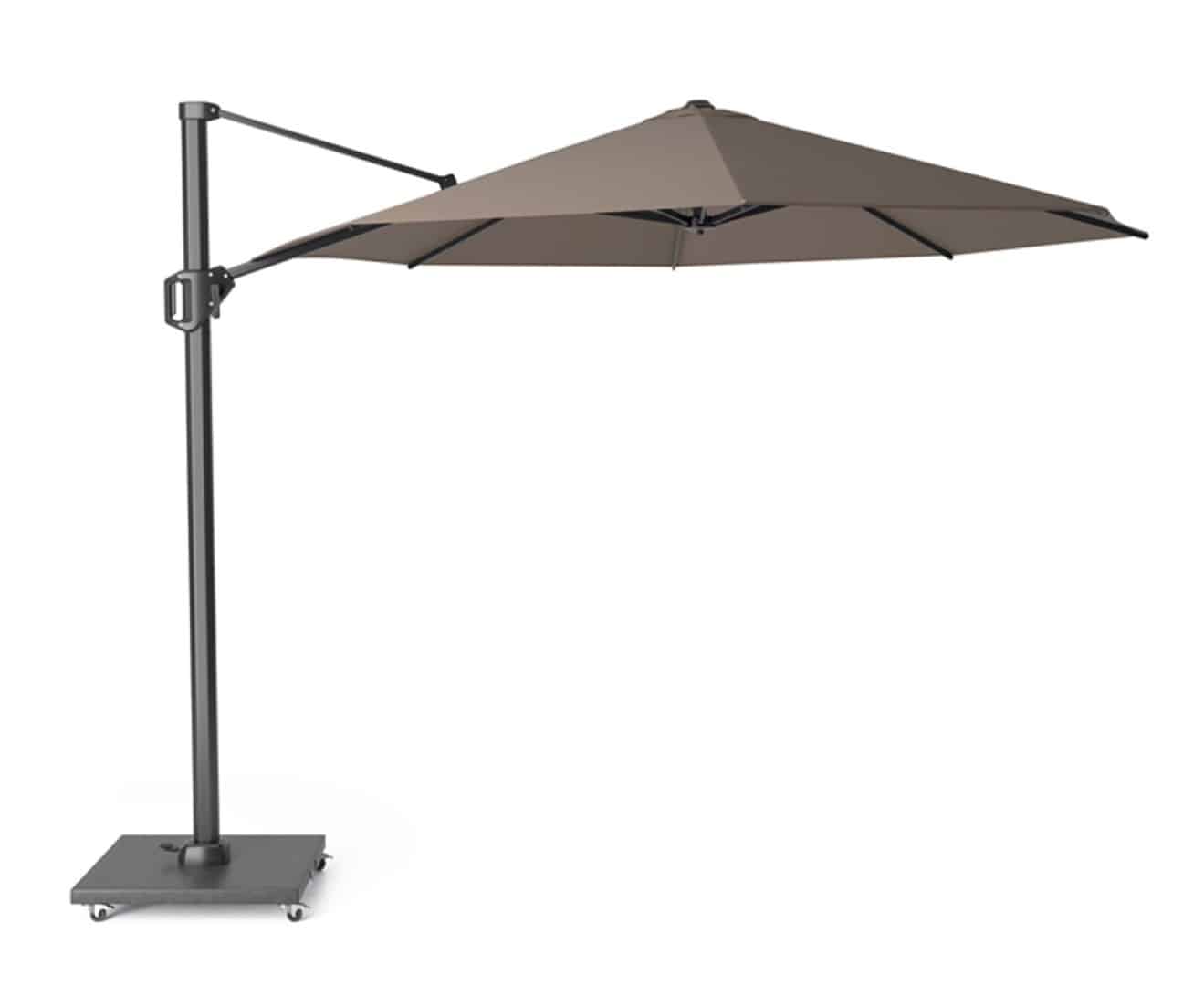 zweefparasol challenger t1 premium dia. 3,5 meter havana zonwering platinum platinum