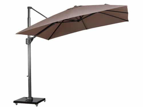 Zweefparasol Challenger T1 Telescope zonwering premium 350x350 cm Platinum - Platinum