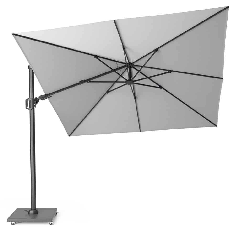 zweefparasol challenger t2 300×300 cm zonwering platinum platinum