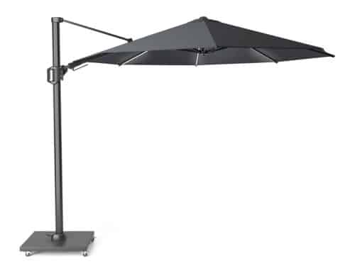 Zweefparasol Challenger T2 Glow dia. 350 cm antraciet zonwering Platinum - Platinum
